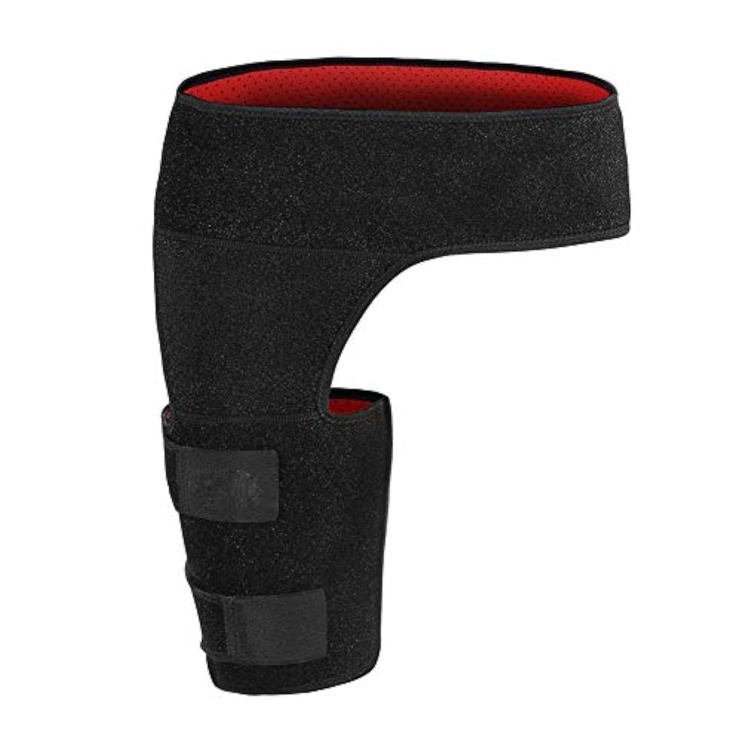 Groin Support Compression Wrap, Black Adjustable Groin Brace Wrap Hip Thigh Support Brace Compression Sleeve Stabilizer for Men Women Adult Sitting Posture Corrector
