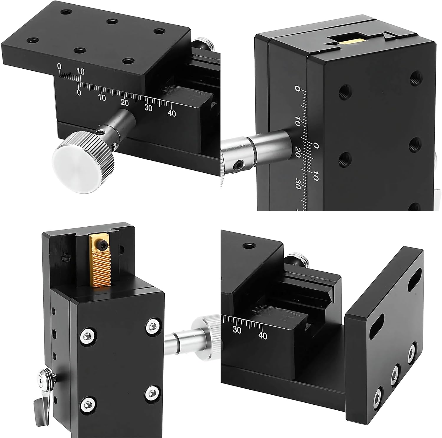 Z - Axes Linear Stage, Manual Twist Fine Tune Platform Sliding Table Aluminum Alloy for Machines, SPZ40-60