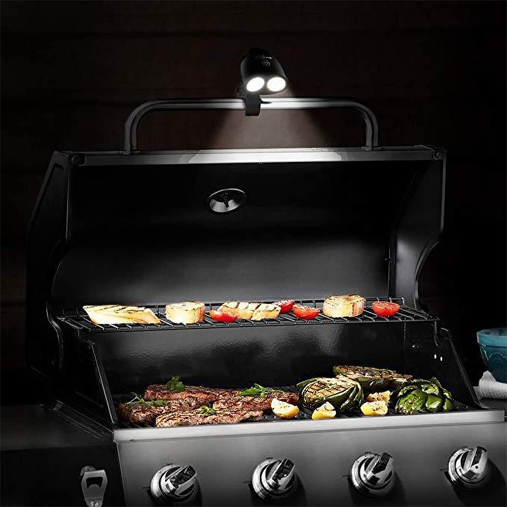 Tooloflife, luz LED para parrilla de barbacoa, rotación de 180 °, resistente al calor, resistente al agua, accesorio para parrilla de montaje magnético para barbacoa
