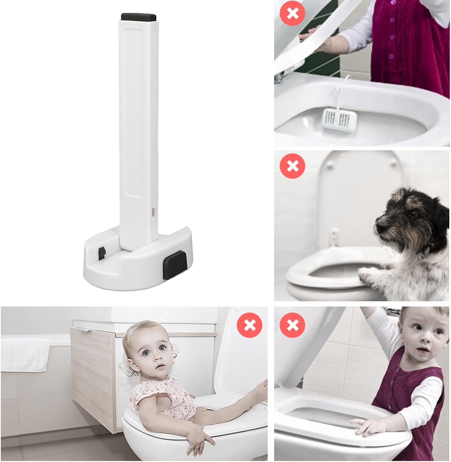 Garosa Baby Toilet Lock Pet Proofing Top Safety Lock Anti Opening with Unique Design Sturdy and Long Lasting Suitable for Any Room Toilet
