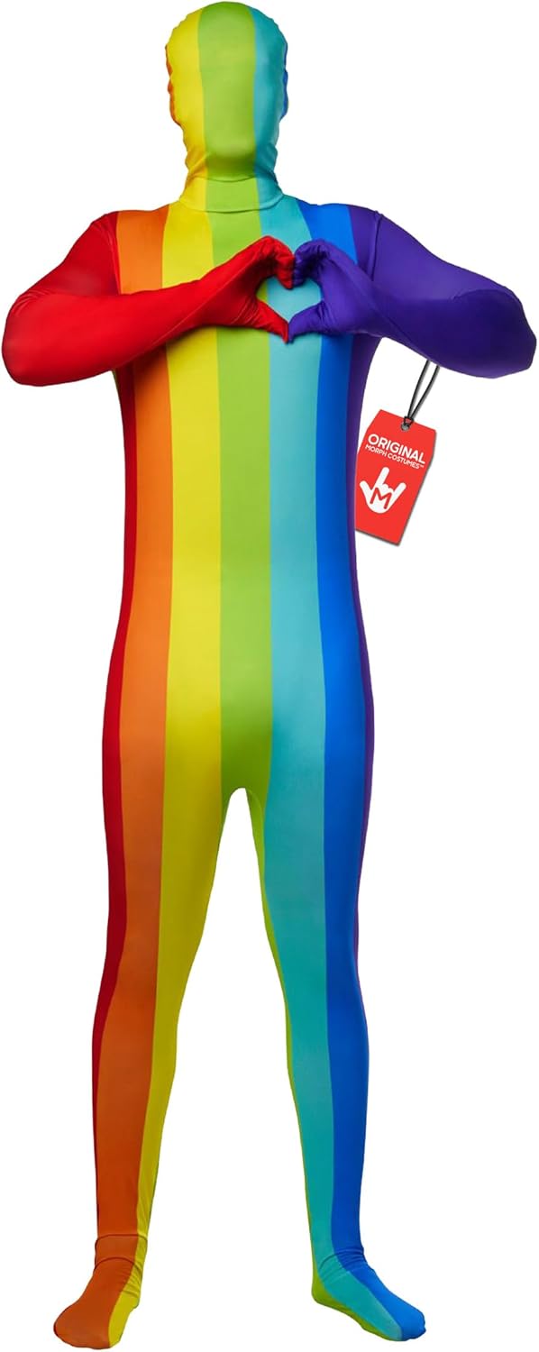Morphsuits Rainbow Adult Costume, Rainbow Halloween Costume Adult, Zentai Rainbow Suit, Pride Outfit Morph Suits Adults