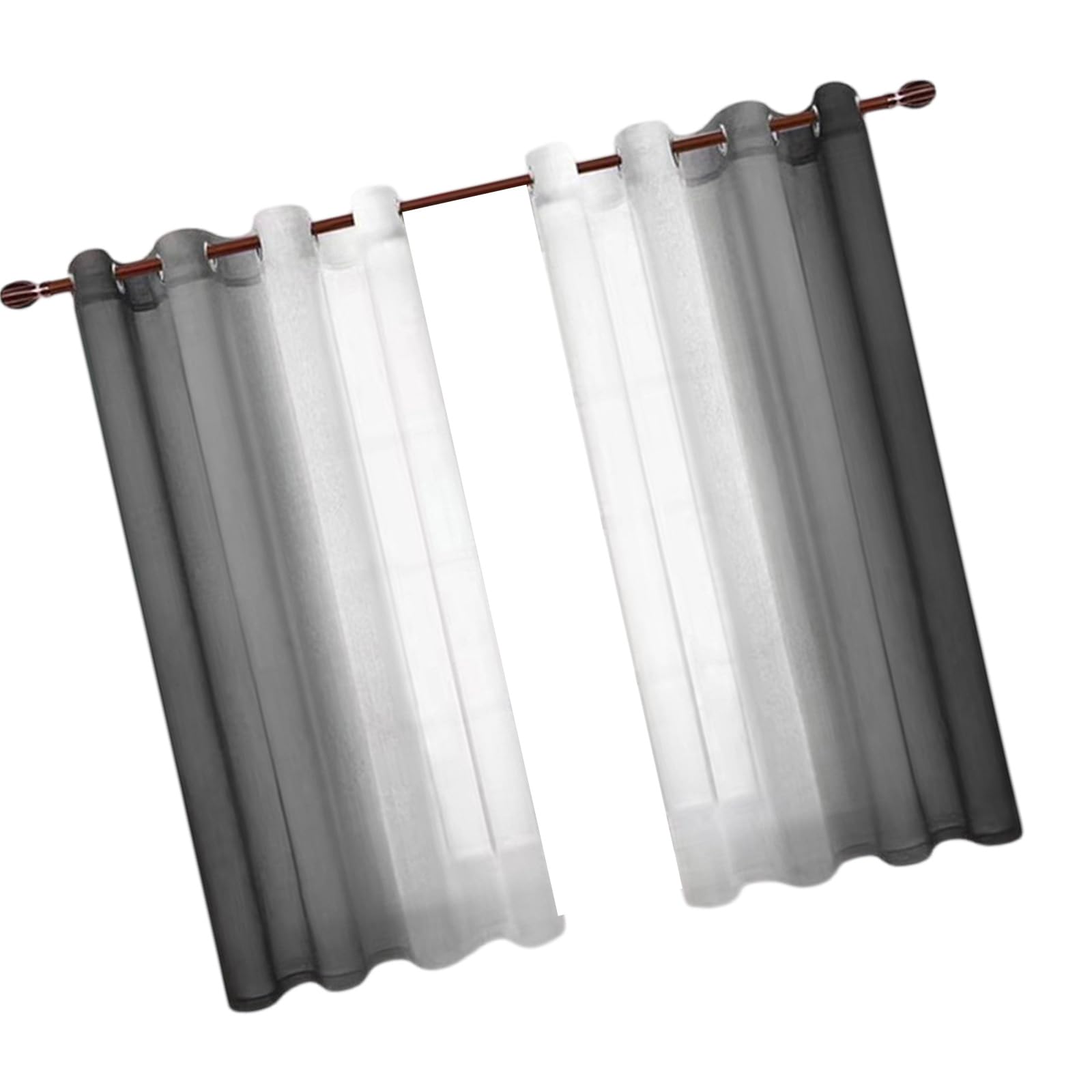 Rideaux en mousseline de soie transparente avec œillets spéciaux pour fenêtres