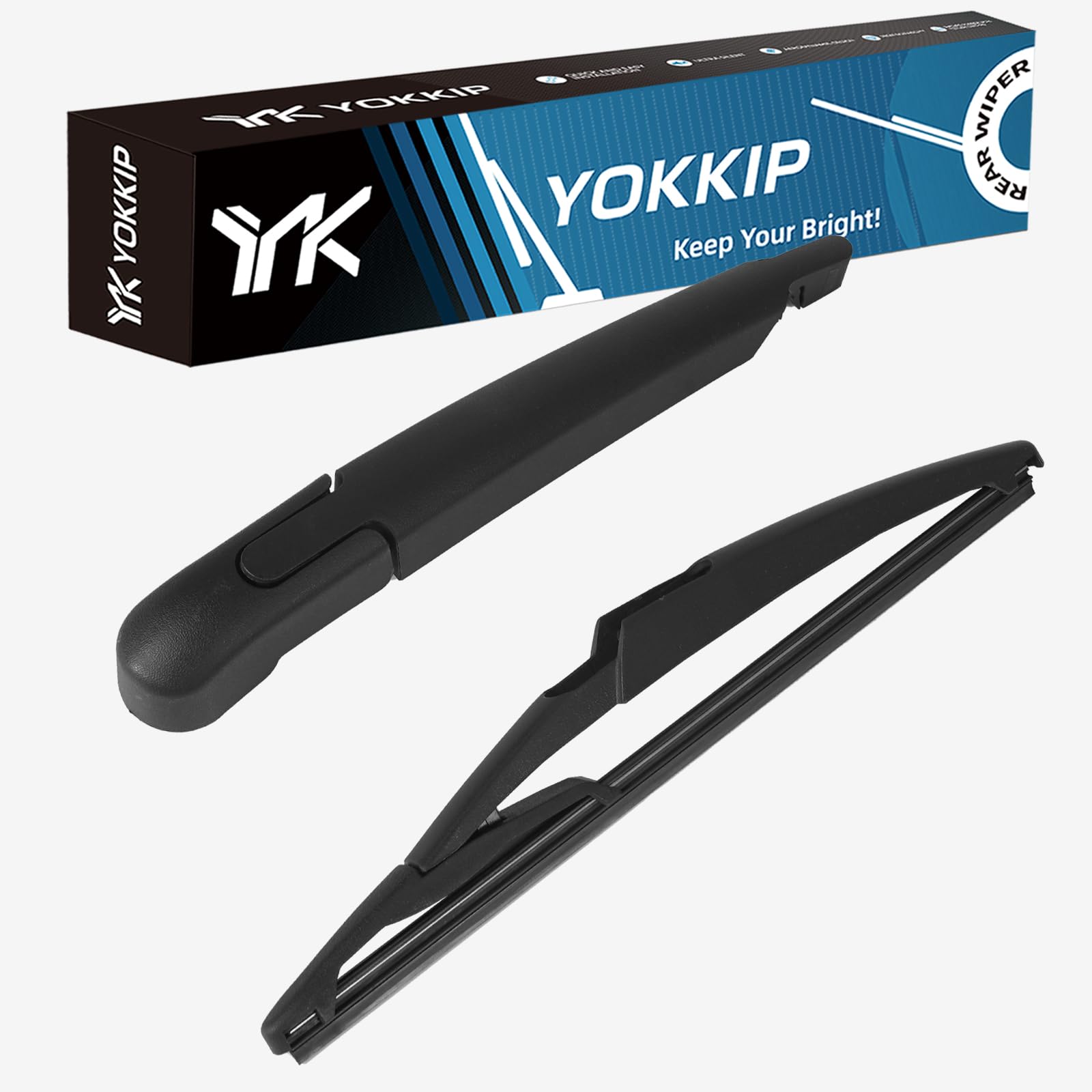 YOKKIPBack Windshield Wiper, Replacement for Jeep Renegade 2015-2021 Rear Window Wiper Arm Blade Cover Assembly All Season, OE:68256590AA