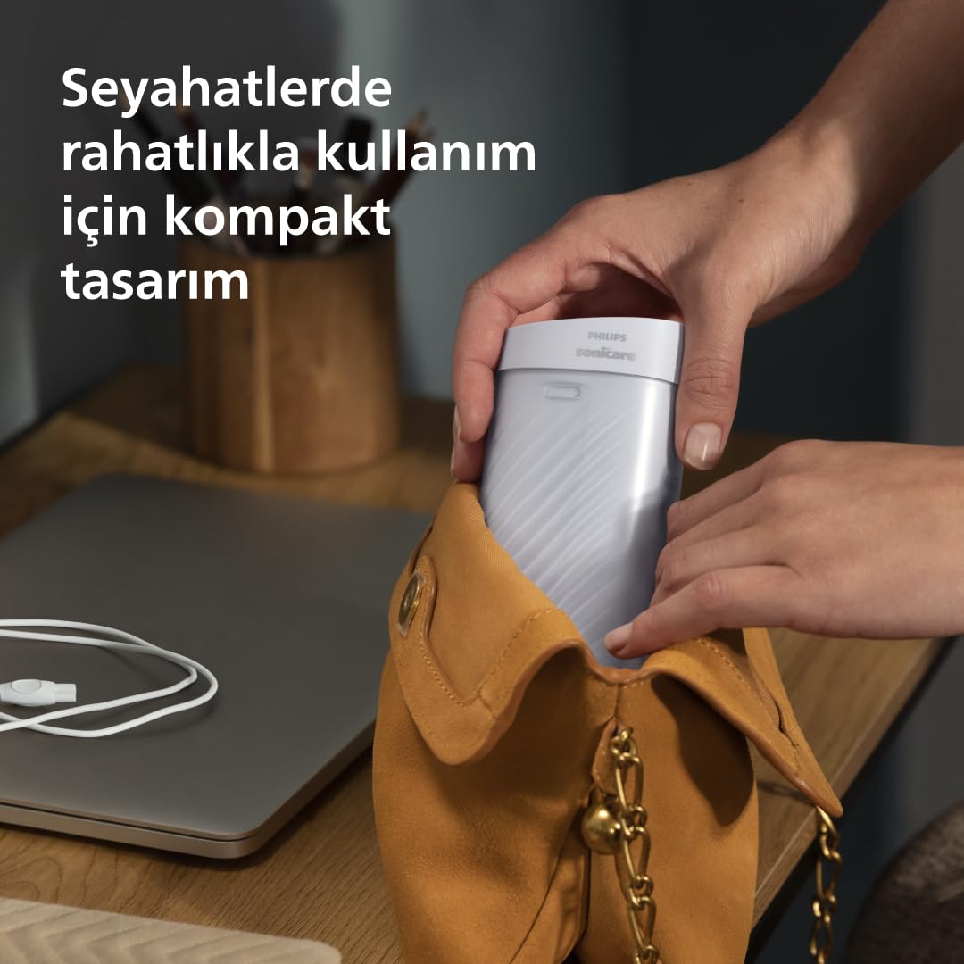 Philips Sonicare Kompaktowy irygator 1000, przenośny irygator wodny z 3 trybami nitkowania, wodoodporny irygator do jamy ustnej IPX7, przyjazny w podróży, niebieski, model HX3333/24