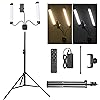 Esthetician Light AMBITFUL AL-20 with Phone Holder Double Arms Beauty Light 3000K-6000K with adjustable Tripod Stand,Remote control,LCD Screen for Makeup,Manicure,Tattoo,Live Streaming