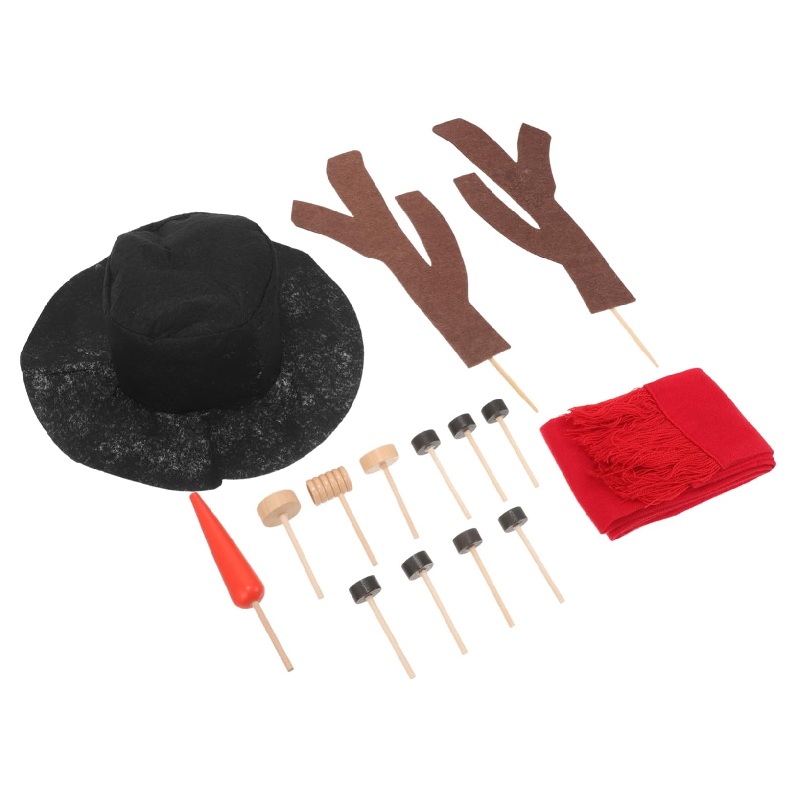 Zerodeko 2 Sätze Weihnachtskostüm Outfit Weihnachts-Schneemann-Kostüm drinnen Weihnachtsdekorationen eisig weihnachtsschneemann requisiten weihnachtsschmuck schneemann selber machen hölzern
