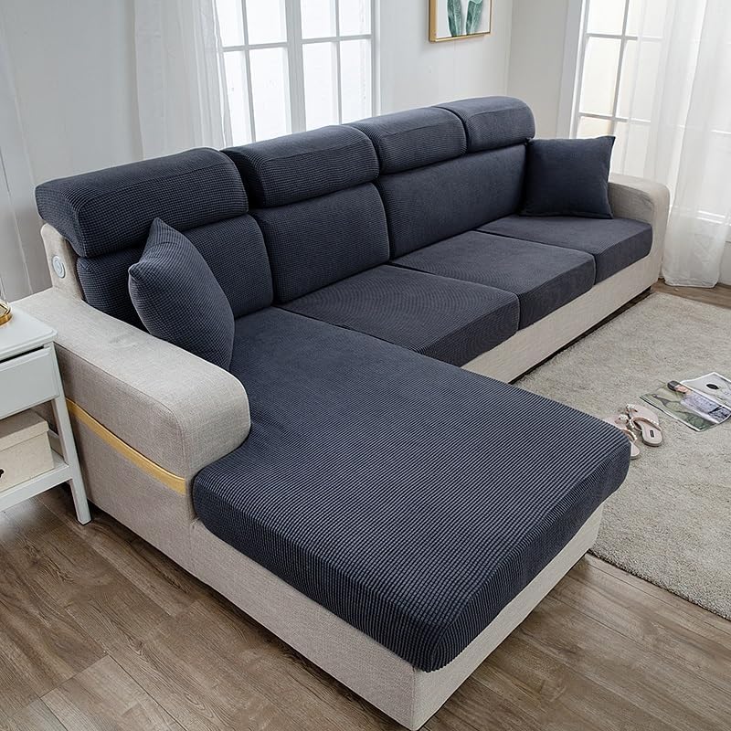 Fundas de cojín elásticas para sofá, fundas de sofá para salas seccionales, fundas de sofá en forma de L para mascotas, protector de muebles de sofá