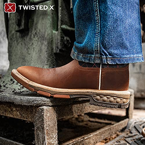 Twisted X Western Work Boot For Men, Waterproof Casual Boots With Comfort Cellstretch, Mocha&Navy-8.5 W #TOP7