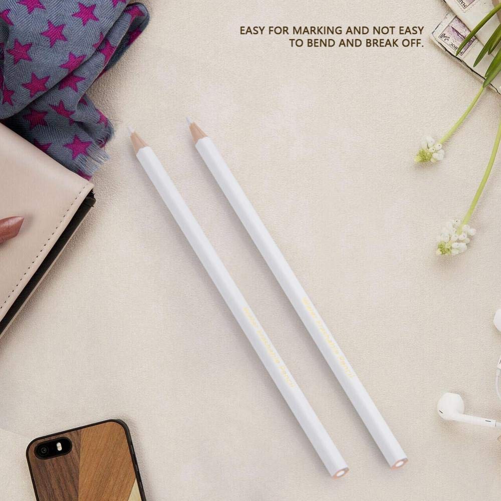 Crayon De Marquage Couture Soluble à L'eau - Lot De 8 - Blanc, Pas D'affûtage - Pour Tissu, Cuir, Papier - Outil De Traçage Pratique