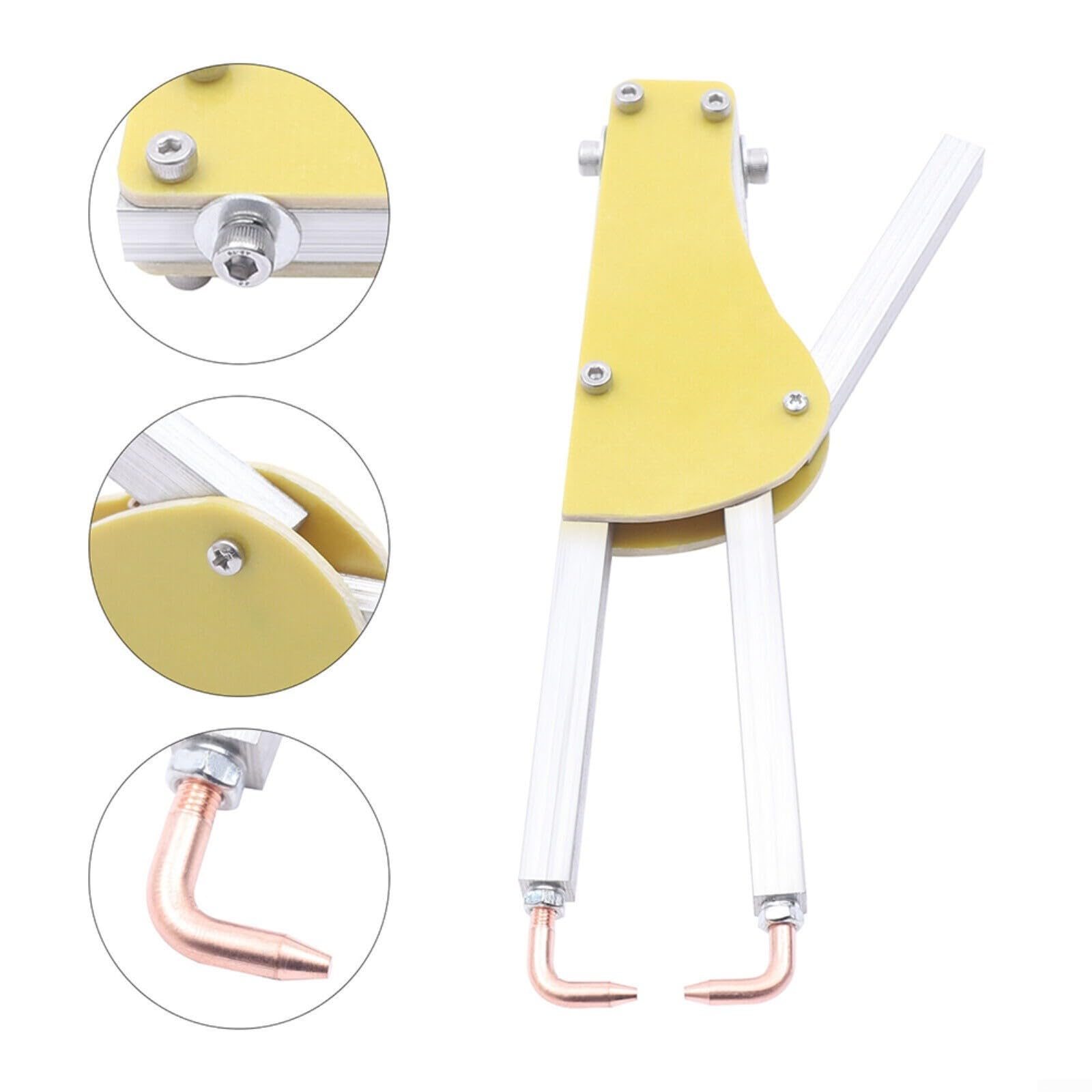 Professionale Portatile Spot Saldatrice Elettrica Pinze di Saldatura Elettrica FAI DA TE Strumento di Riparazione Lamiera Con Pressione Regolabile Forma Speciale Presa Confortevole 123mm Per Piastre