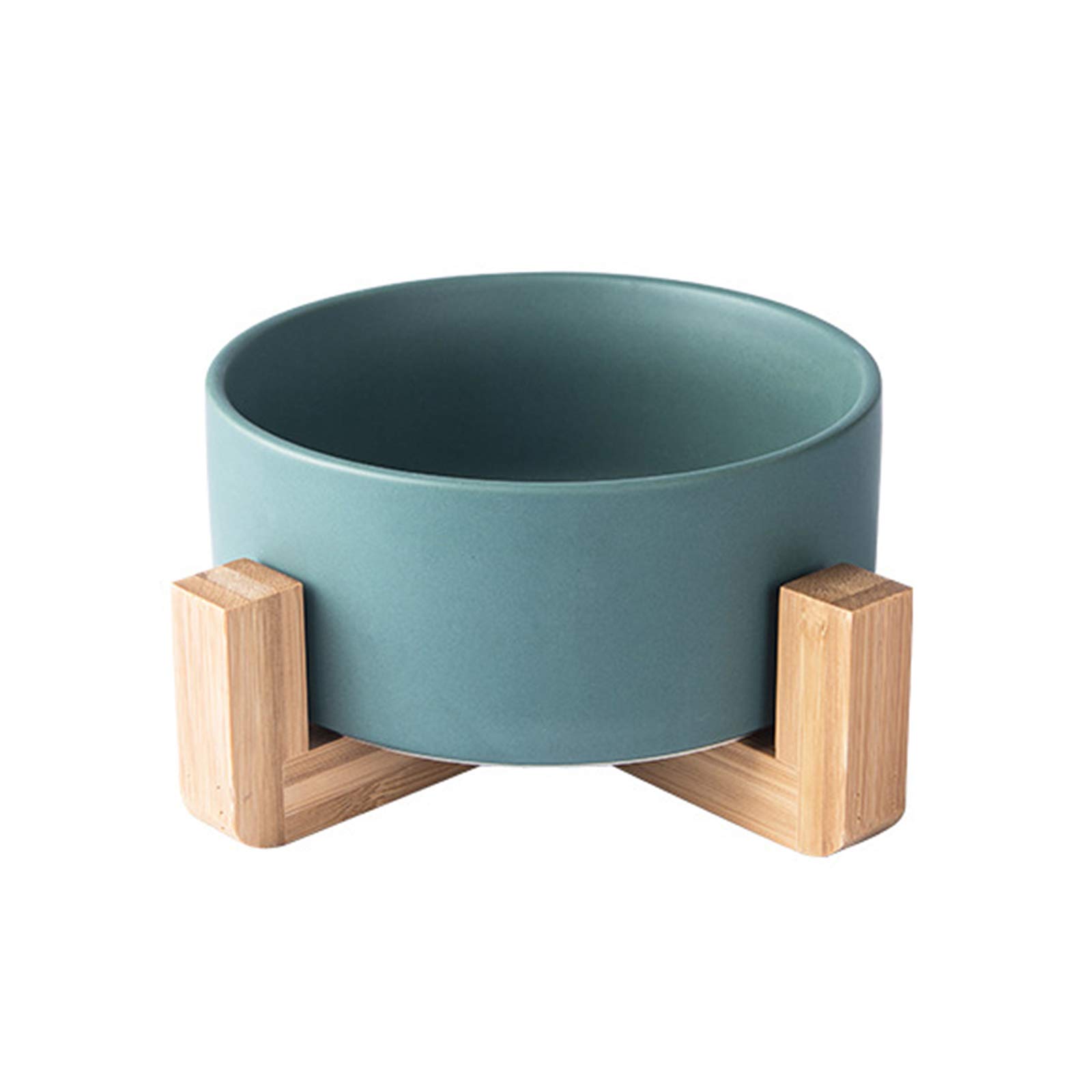 JYCRA Maceta redonda para suculentas de mediados de siglo con soporte, maceta de cerámica de 6.1 pulgadas, maceta para bonsái, maceta poco profunda para jardín suculento (plantas no incluidas)