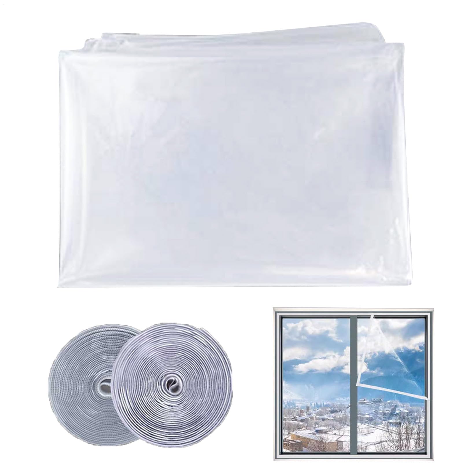 Kit d'étanchéité de fenêtre d'hiver coupe-vent et thermique pour maison