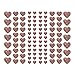 Produktbild Oblique Unique® 106 Herz Aufkleber mit Glitzer Effekt in Roségold Herzen Sticker für Scrapbooking Deko Basteln Hochzeit Valentinstag