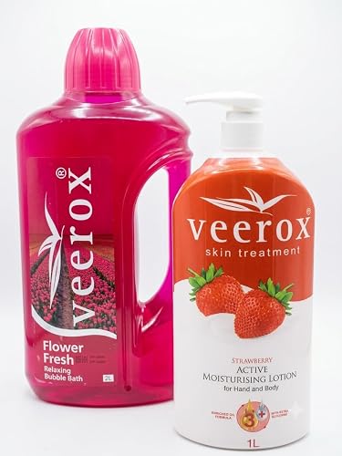 Veerox Flower Fresh & Strawberry Bath & Body Set 3L