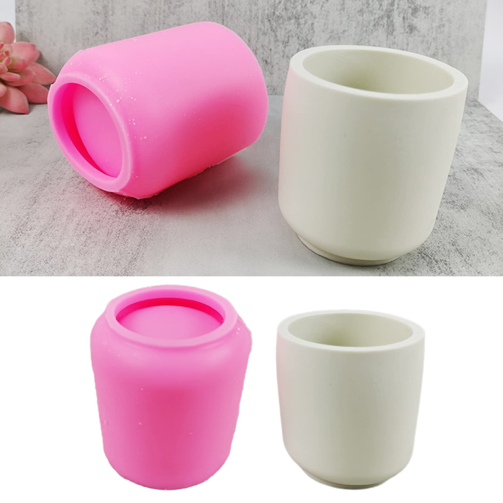Supporto per candele Stampo in resina per gesso, vaso di fiori Stampi in silicone Stampi rotondi per resina epossidica stampi per colata di gioielli fai da te Fioriera in cemento Vaso da fiori
