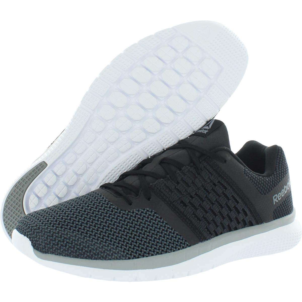 Reebok Men's Print Prime Runner Sneaker, Black/Gravel/tin Grey/White, 8 M US