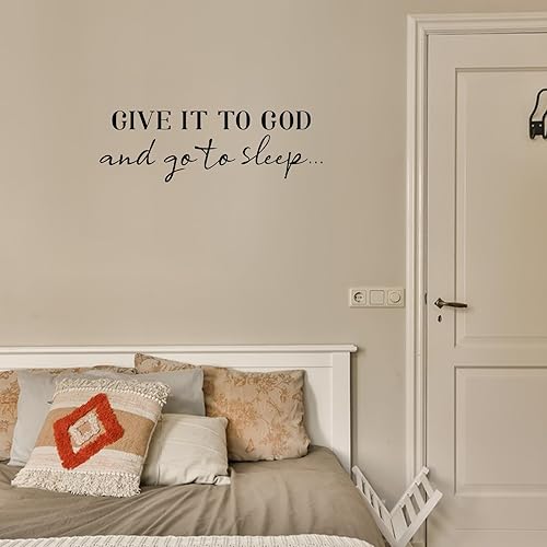 Miniatura 6 de SUPERDANT Calcomanías de Pared Give It to God Citas Pegatinas de Pared Arte en Vinilo Calcomanías Decorativas Bricolaje Dichos Arte en Vinilo