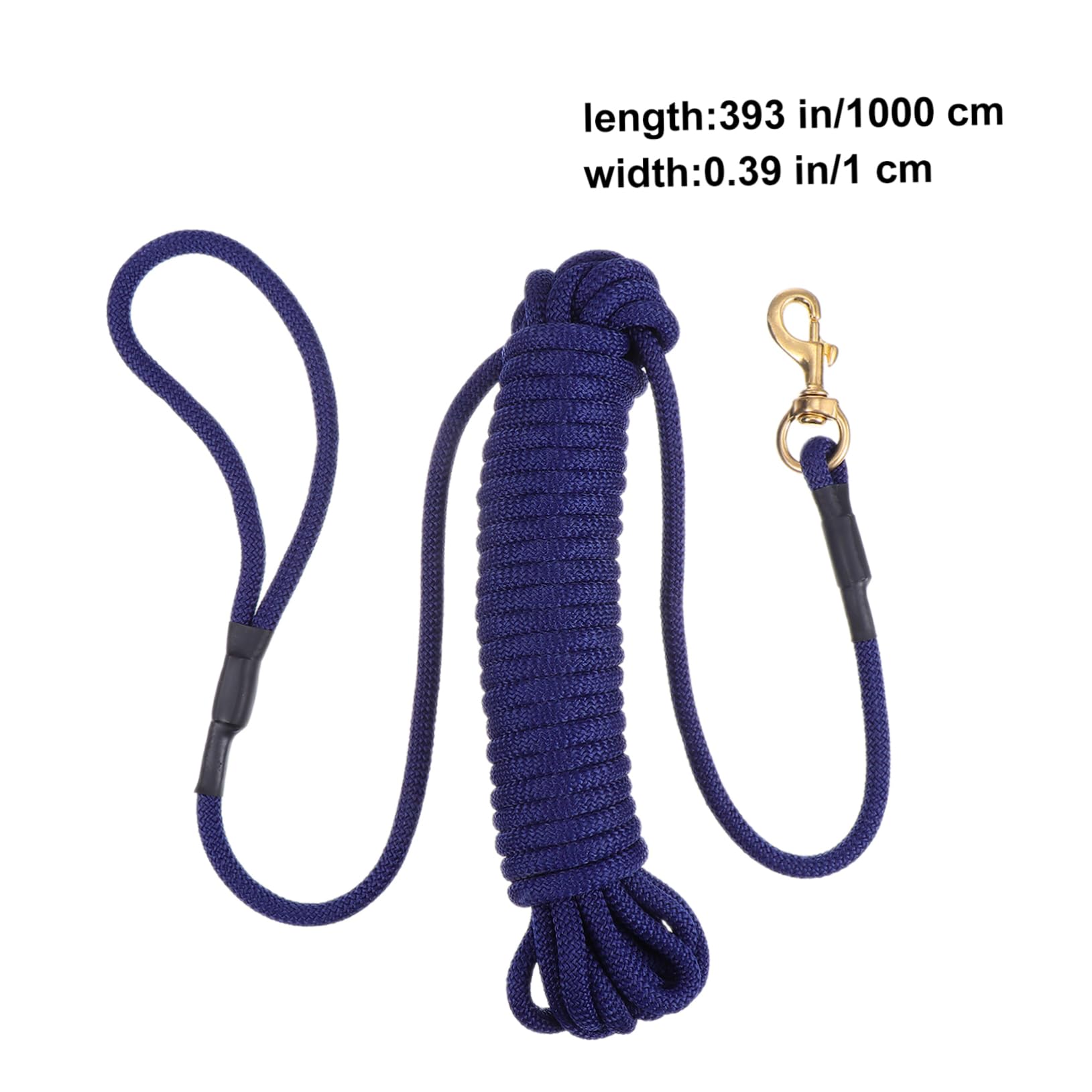YARNOW Laisse Longue pour Chien en Polypropylène 10m, Bleu, Crochet, Résistante aux Morsures, pour Promenade et Dressage en Extérieur