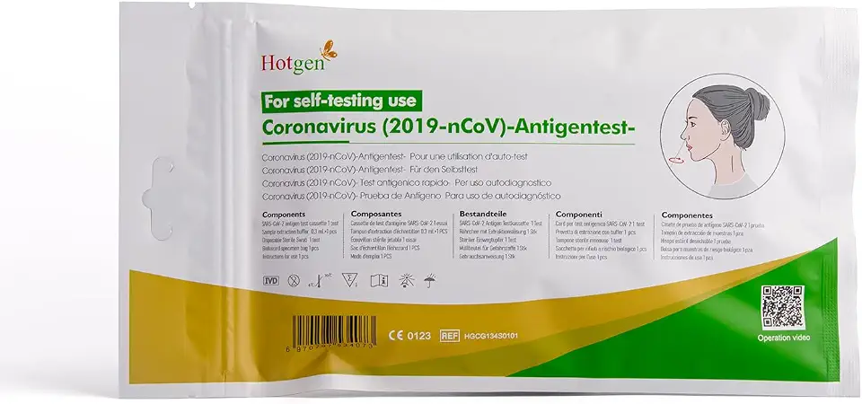 Häusliche Quarantäne bei Corona 3 Hotgen Corona Schnelltest Selbsttest Antigentest auf SARS-CoV-2, 10 Stück (1er Pack)…