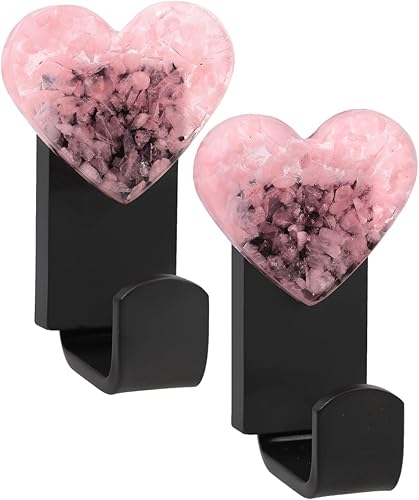 Rockcloud Paquete de 2 ganchos decorativos con forma de corazón para colgar en la pared, para colgar abrigos, sombreros, colgantes de pared de