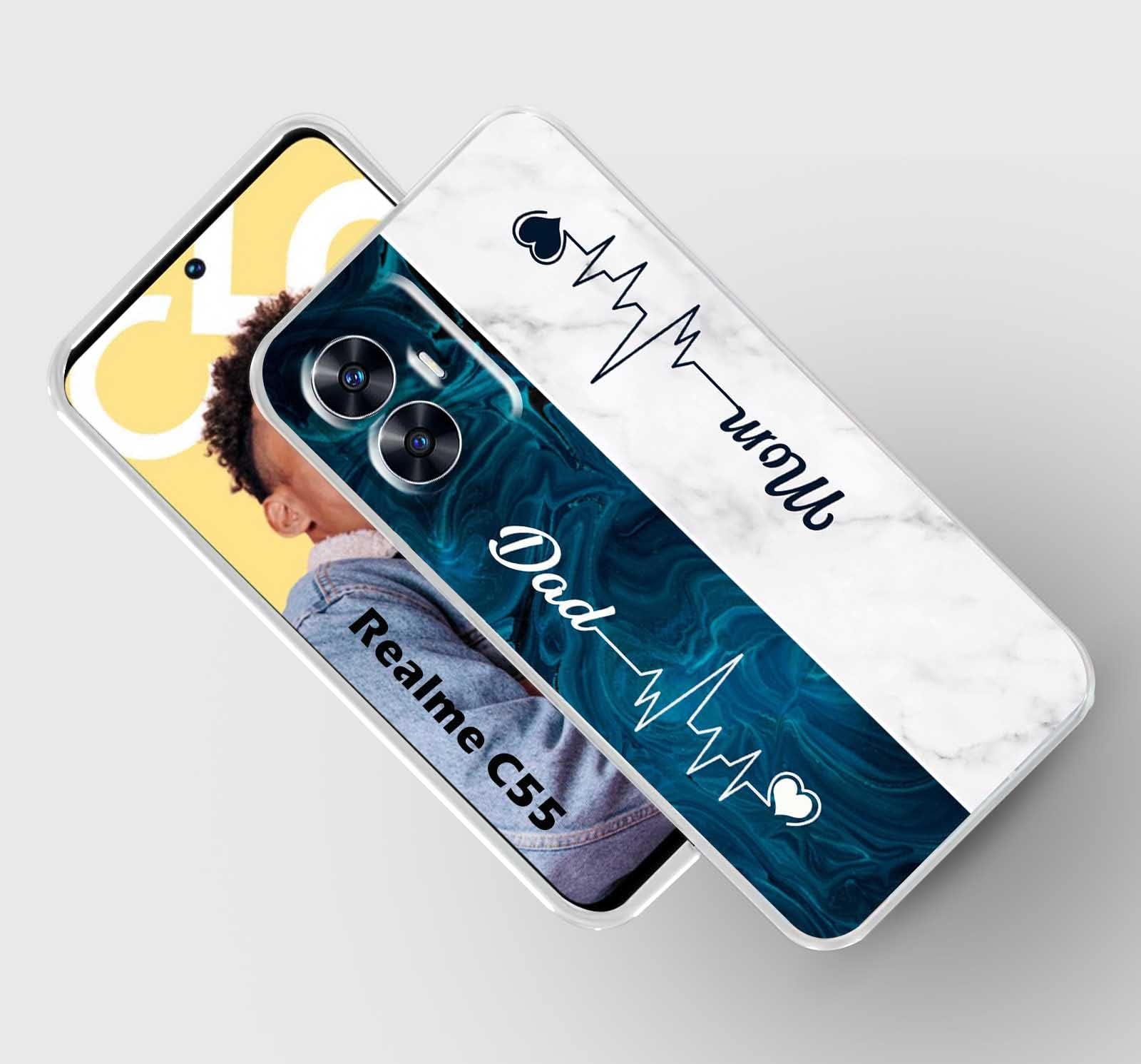 CRAVATIONSilicon Mobiles Back Cover for realme C55 | Design61
