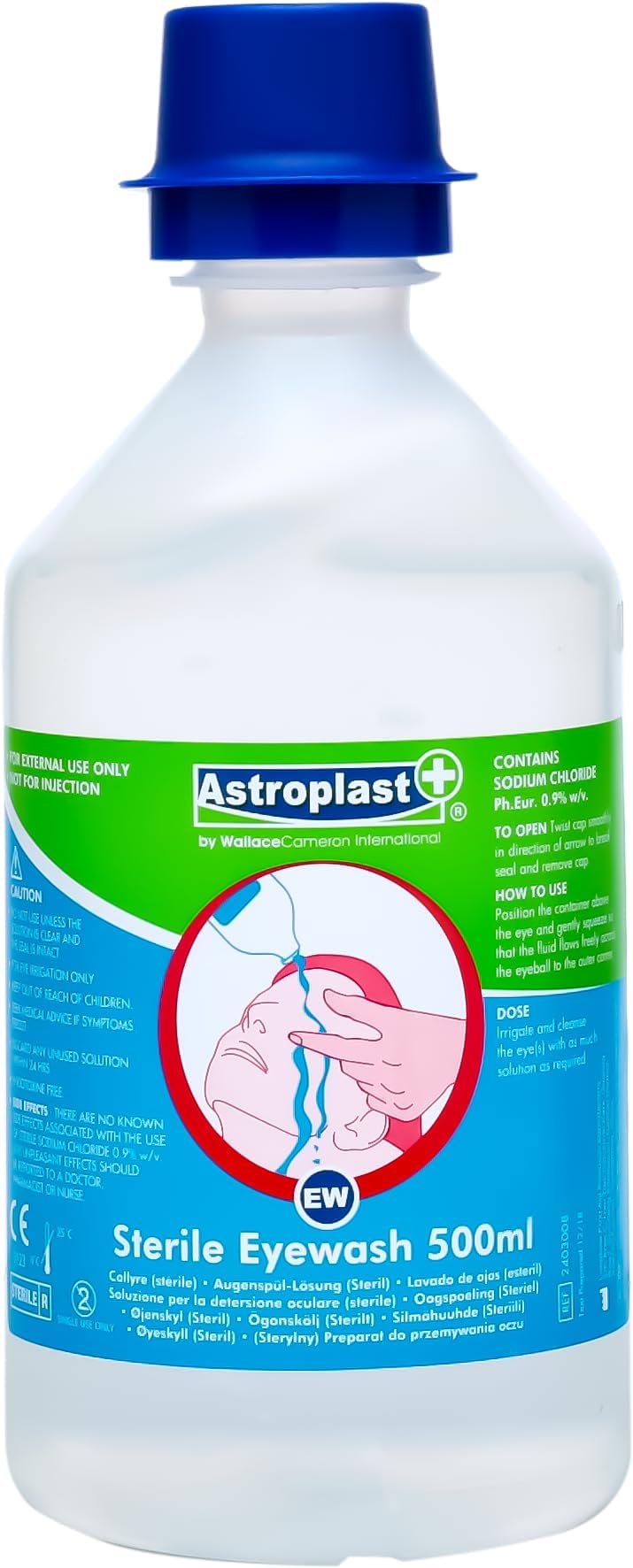 Astroplast 1047091 Sterile Eyewash - white/blue
