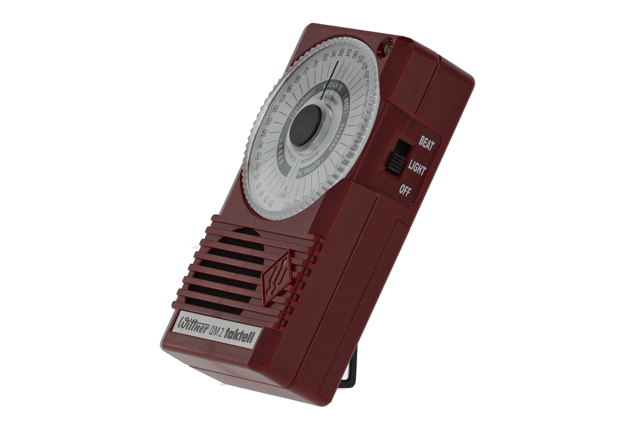 Wittner Taktell® Quartz QM 2 Serie 861 - Kunststof behuizing Zwart - 40-208 slagen/minuut - 39 Tempo posities - Met concerttoon a1 = 440 Hz - met batterij (9 Volt) en oortelefoon