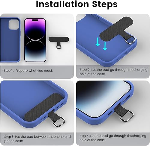 Miniatura 3 de Lengüeta universal para teléfono celular sin adhesivo, paquete de 5 piezas de repuesto para correa de teléfono, parche de cordón de seguridad (5