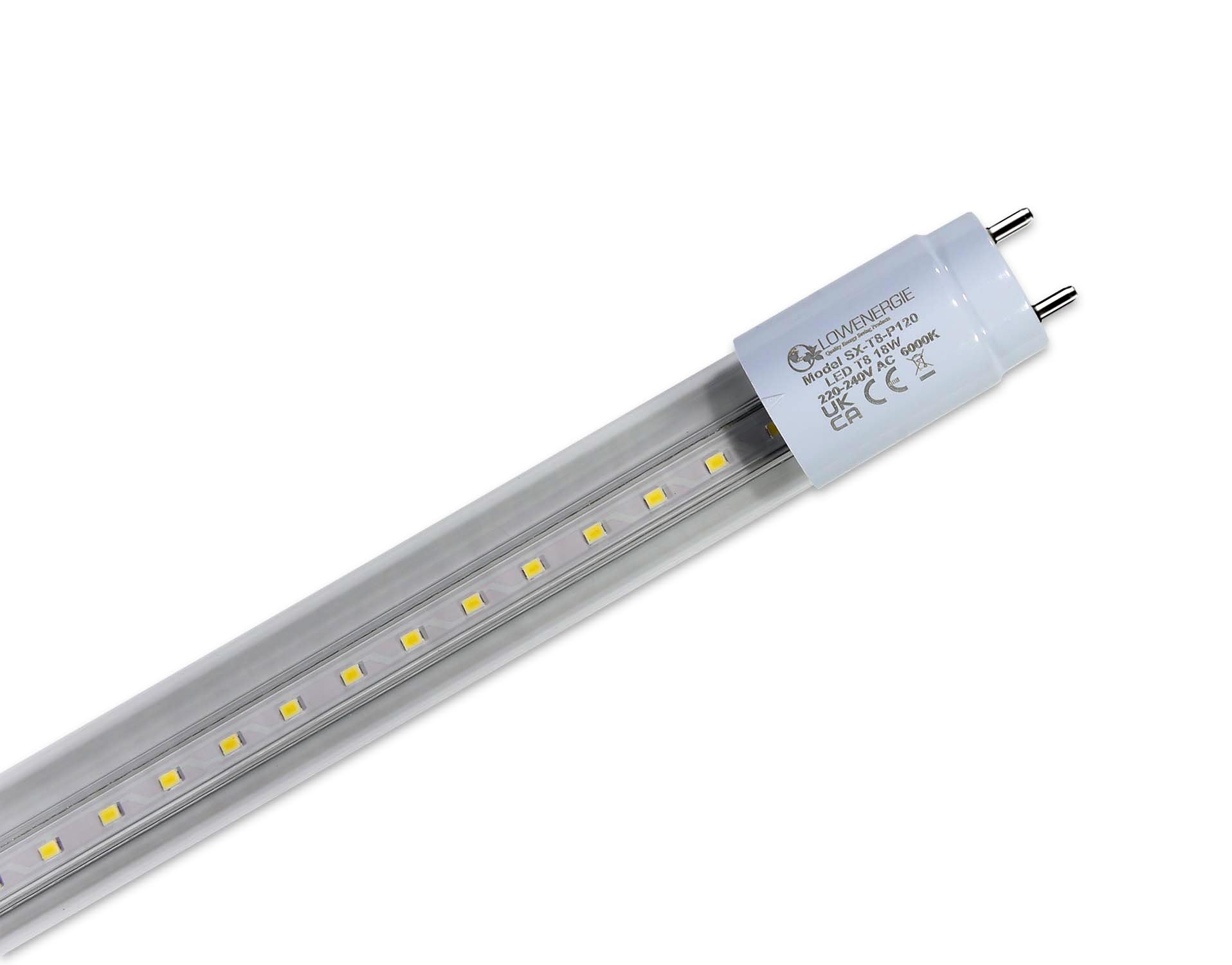 LOWENERGIE LED Tube Light T8 Fluorescent Replacement 4ft, 120cm High LUX Energy Saving (2, 6000K Clear) โ image 1