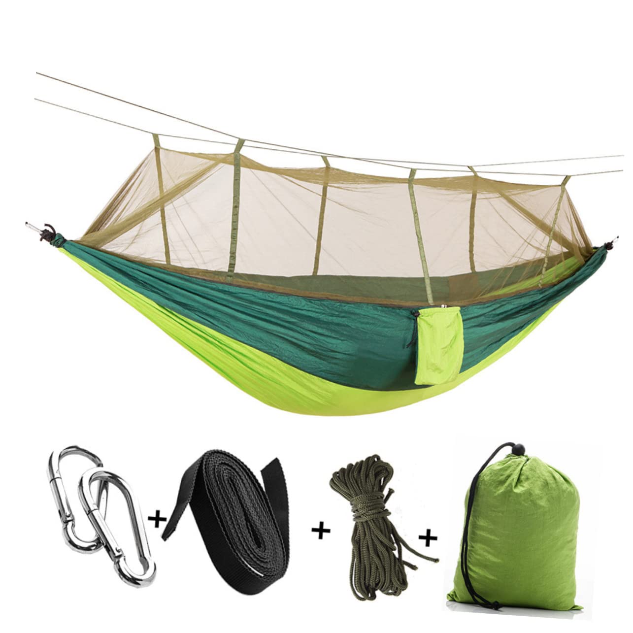 Tente de camping double-toit verte ifundom