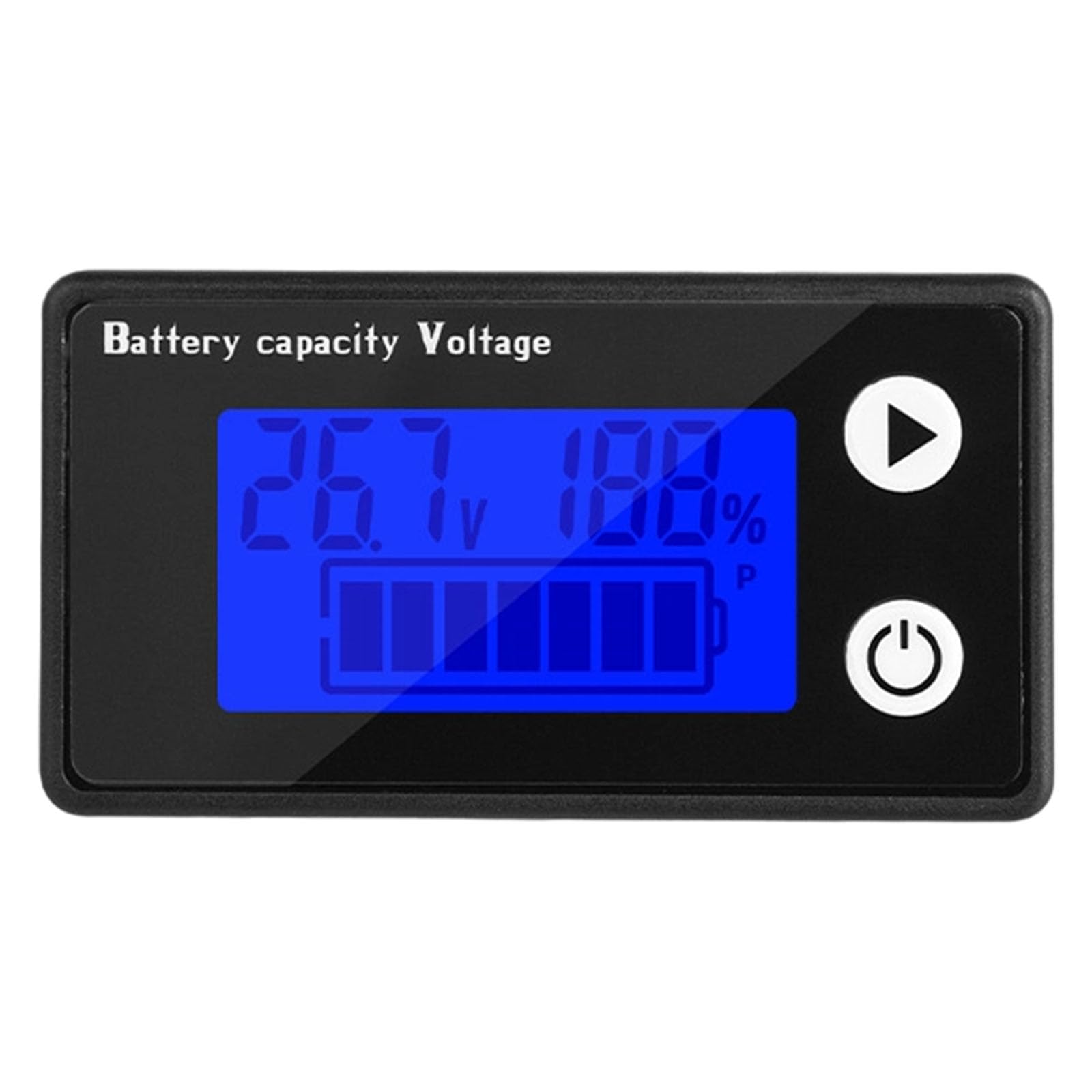 Fgdtree Blue 9-100V Battery Capacity Indicators, Dc9-100V Leads Acid Lithiums Battery Voltages Tester Batteries Levels Indicators Capacity Monitor