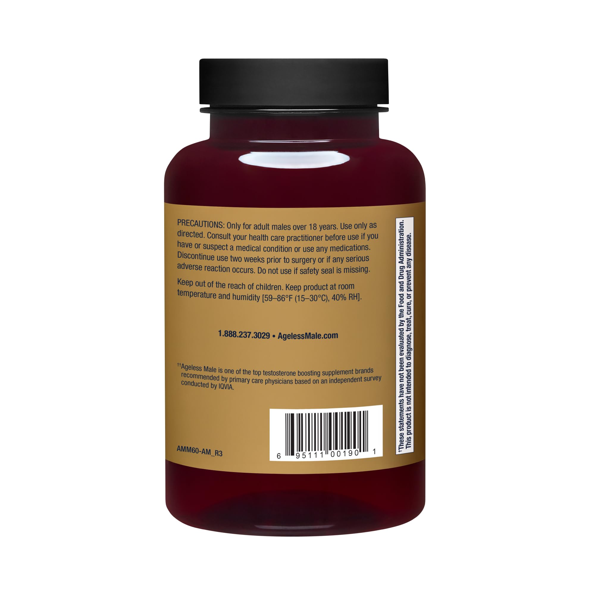 Ageless Male Max Total Testosterone Booster and Nitric Oxide for Men, 60ct — Amazon image 7