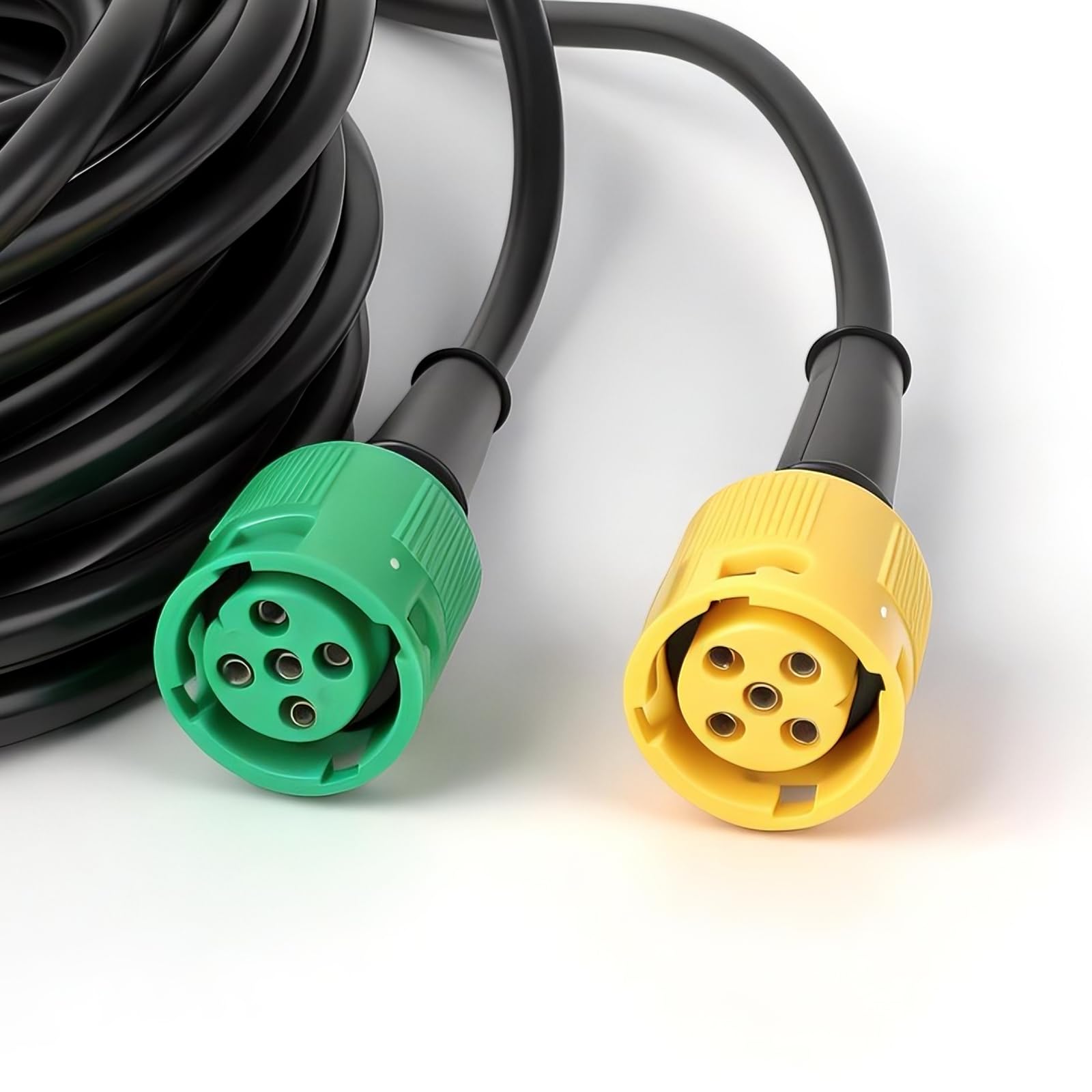 AOHEWEI Cavo Rimorchio 5.5 m Spina 13 Pin e 2X Connettore 5 Pin Cablaggio con Connettore a Baionetta per Illuminazione Rimorchio Luci Posteriori