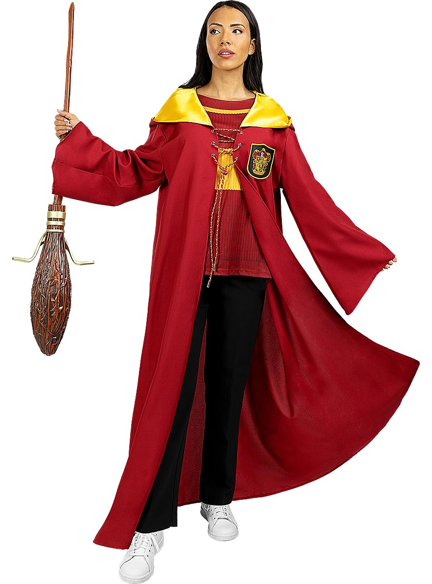 Funidelia | Disfraz de Quidditch para adultos - Harry Potter para hombre y mujer Magos, Gryffindor, Hogwarts - Disfraces para adultos, accesorios para Fiestas, Carnaval y Halloween - Granate