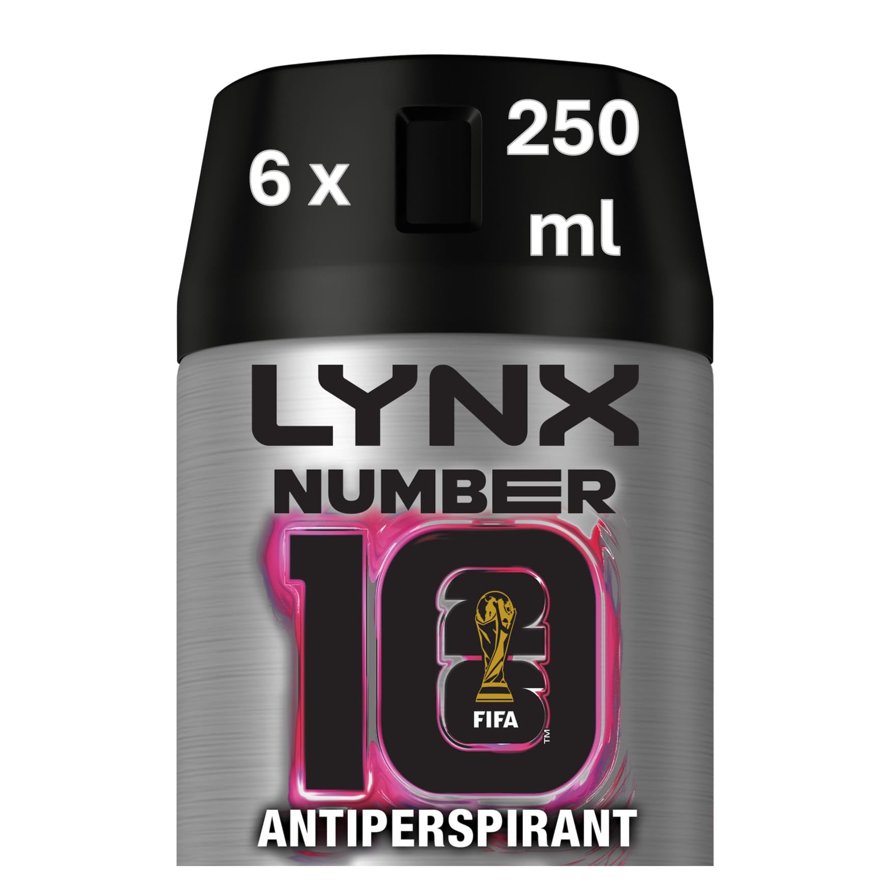 Lynx - FIFA No 10 - Antiperspirant Deodorant Spray - 250ml - 6 Pack