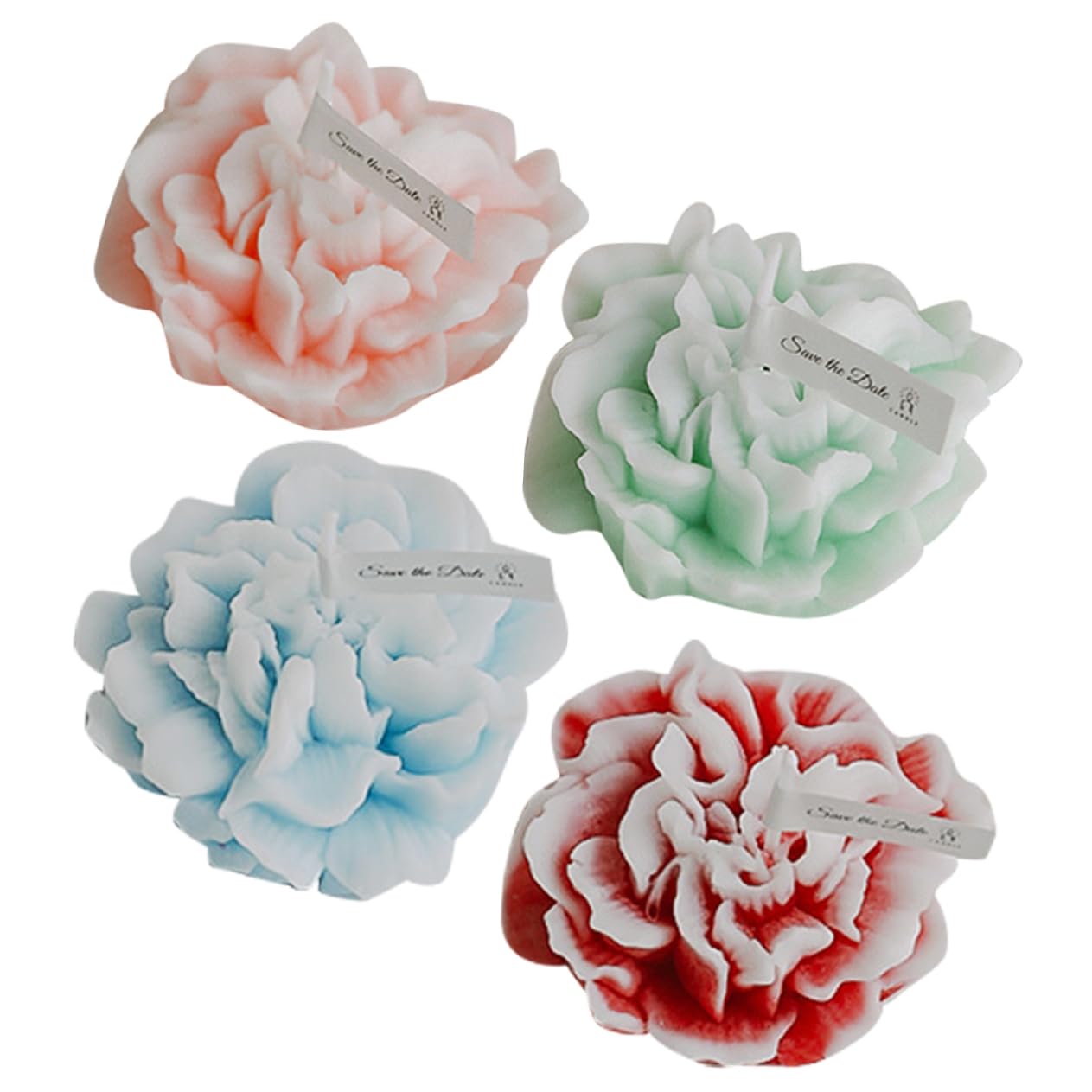 Alipis 5 Set Di Candele Profumate A Forma Di Fiore Per La Decorazione Della Casa Cera Di Paraffina Per La 4 Pezzi*5