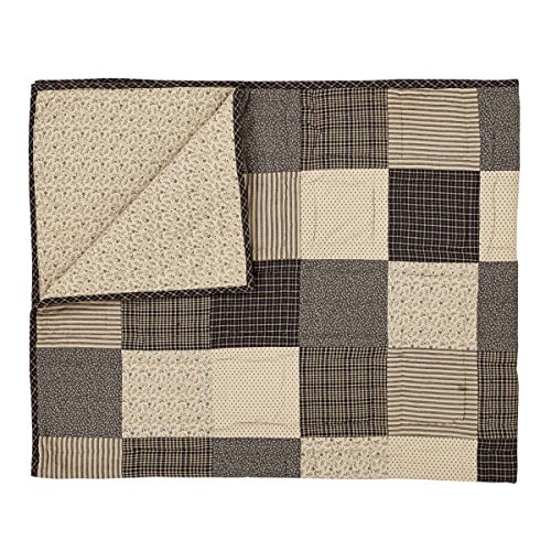 VHC-Brands-Kettle-Grove-Crow-and-Star-Cotton-Primitive-Decor-Rod-Pocket-Pre-Washed-Appliqued-Throw-60×50-Patchwork VHC Brands Kettle Grove Crow and Star Cotton Primitive Decor Rod Pocket Pre Washed Appliqued Throw 60×50 Patchwork