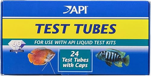 API Tubos de prueba de plástico de repuesto con tapas para cualquier kit de prueba de acuario, incluyendo el kit de prueba maestro de agua dulce API
