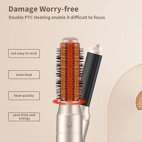 Miniatura 4 de Cepillo secador de pelo, cepillo de aire caliente 5 en 1 y set de peinador para soplar fácilmente estilo salón con peine voluminizador iónico