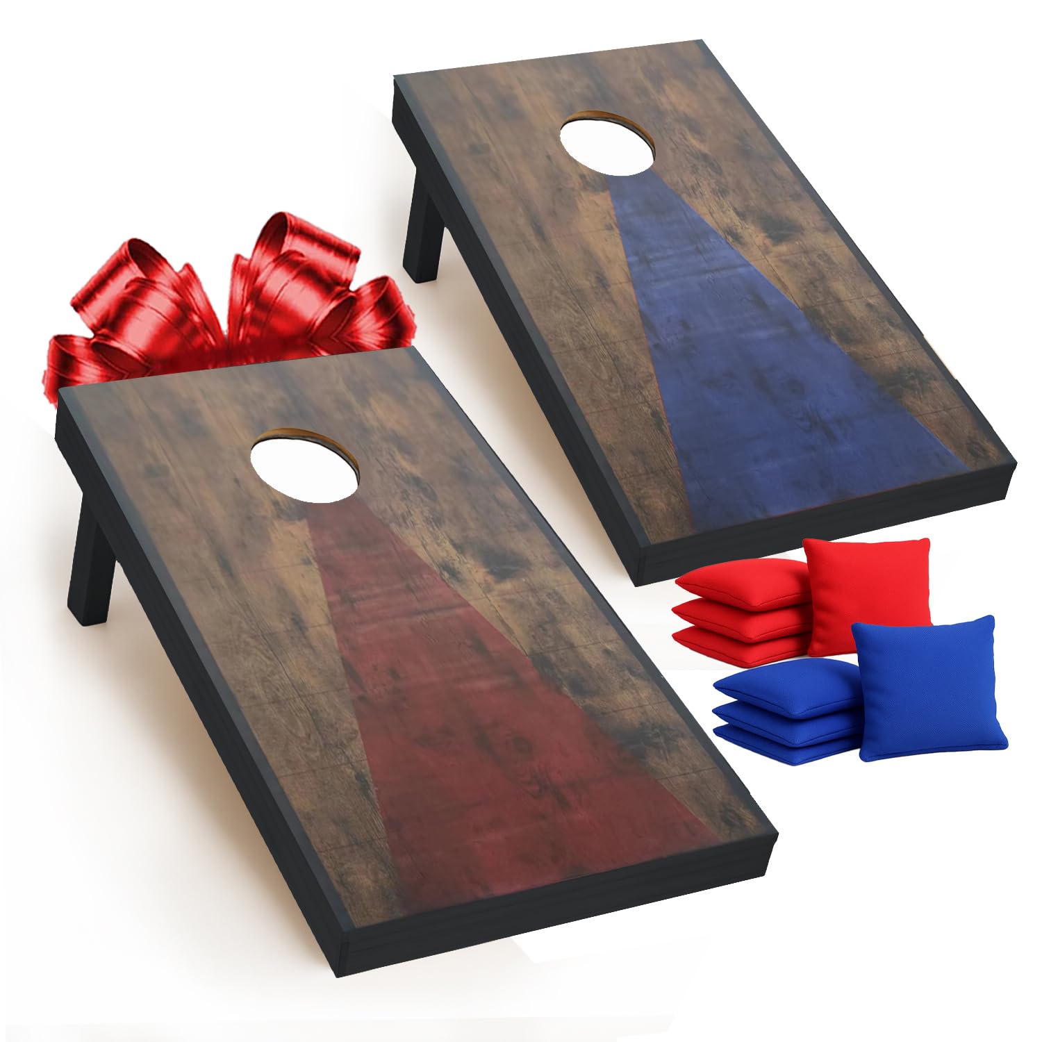 Set Cornhole Officiel En Bois – 2 Plateaux 90x60 Cm + 8 Sacs + Housse – Jeu D'Extérieur Pour Jardin, Plage, Camping