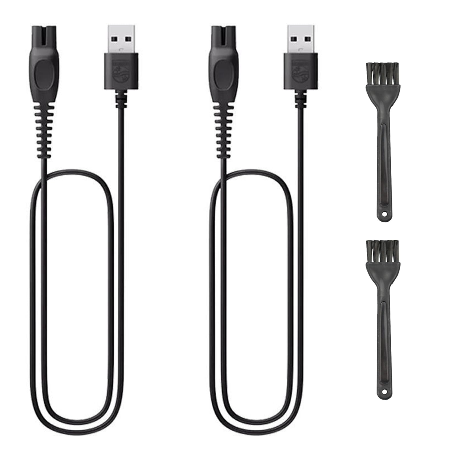 Newding 2-Pack 5V Cavo Caricatore Compatibile con Philips Rasoio QP2724 QP2824 QP2734 QP2834 QP4631 QP1924 MG7930 MG5950 MG9530 MG7950 S7886 S5898 S5887 X3001 Cavo di ricarica USB (Senza Adattatore