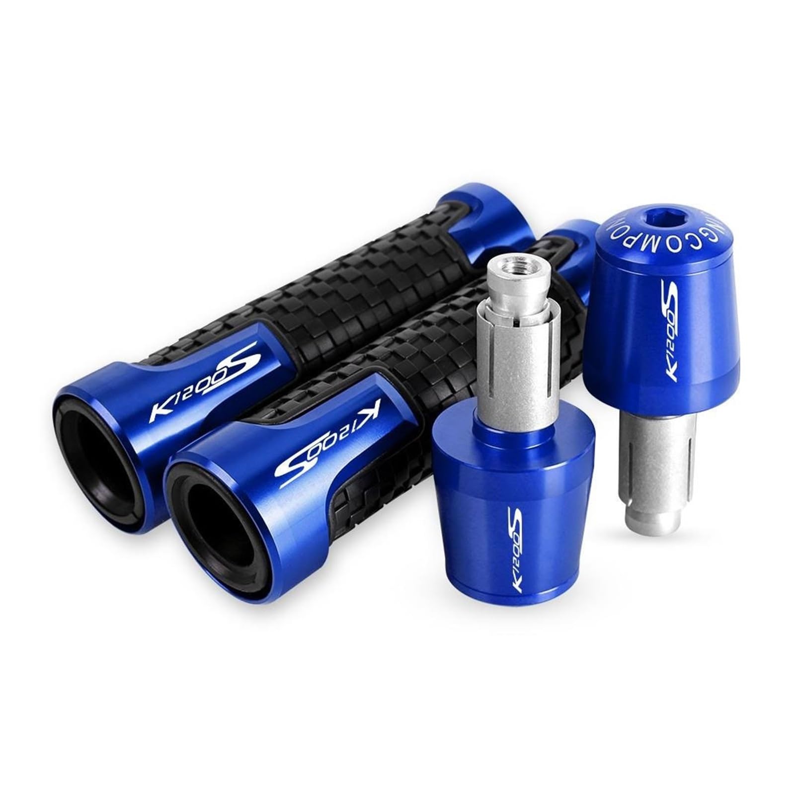 Puño Moto Universal para BMW K1200S 2005 2006 2007 2008 2009 2010 2011 2012 CNC Manillar Puños Extremos Peso Manillar Manillar Extremo Anti Vibración Silder (Color : 15)