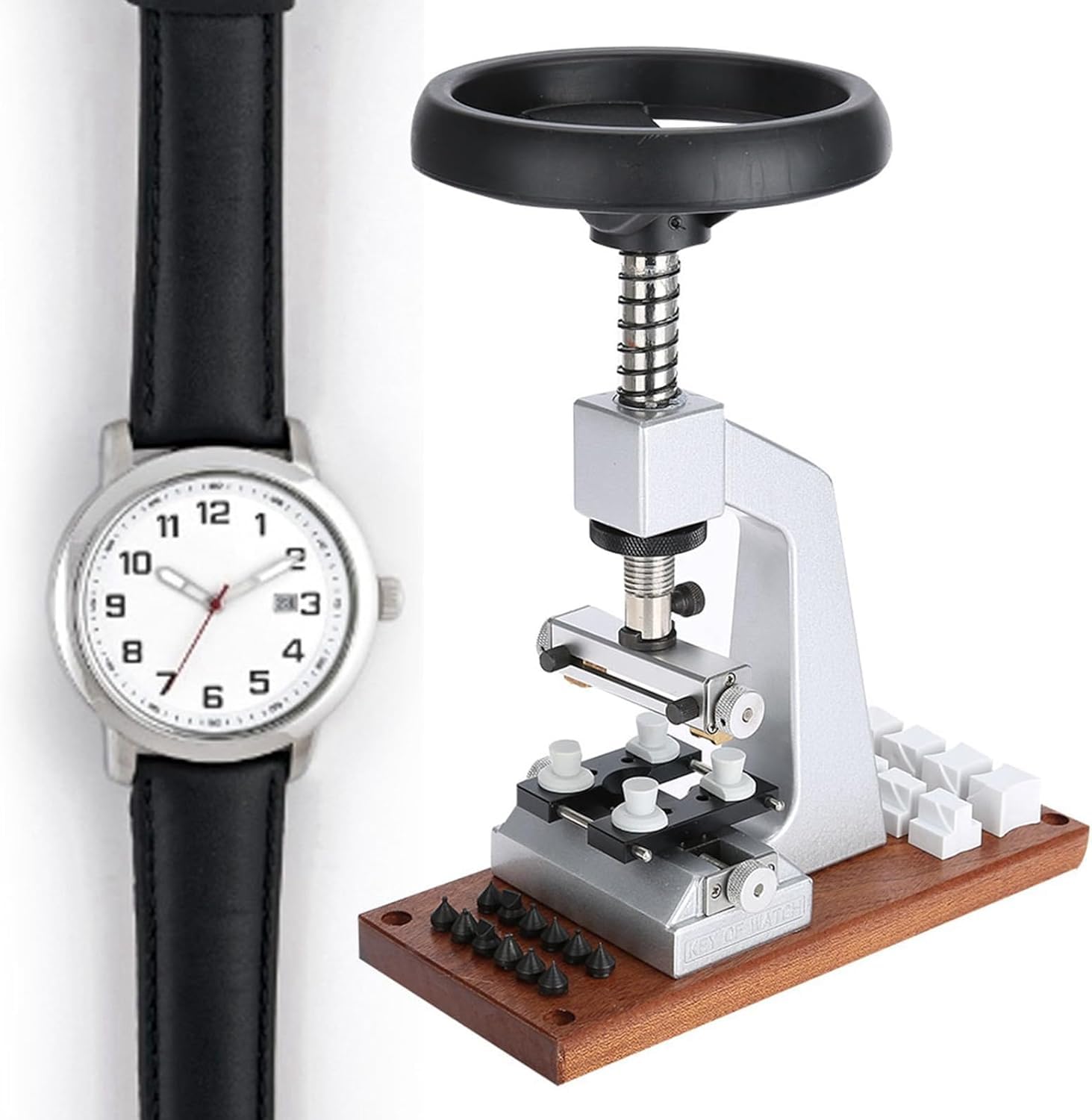 Uhrengehäuse-Öffner-Set, Werkbank-Uhrenreparatur-Werkzeug für Armbanduhren, langlebiges Uhrengehäuse-Öffnungswerkzeug
