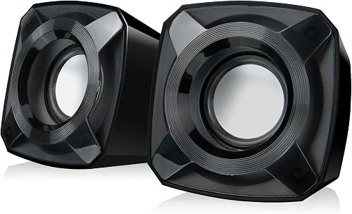 Microlab B16 2.0CH USB-Powered Desktop Speaker With External Knob For Easy Adjustment, 3.5mm Stereo Jack And Supports 5-Watt RMS Output Power - Black Colour