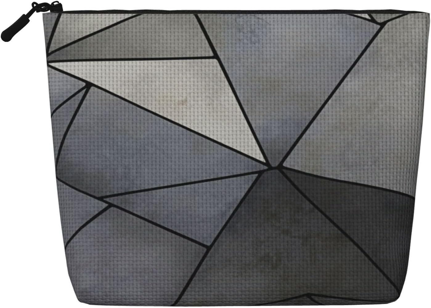 Luxury Abstract Geometric Water-Resistant Makeup Bag For Women – Lightweight Polyester Cosmetic Pouch With Large Capacity, Perfect For Travel And Daily Use