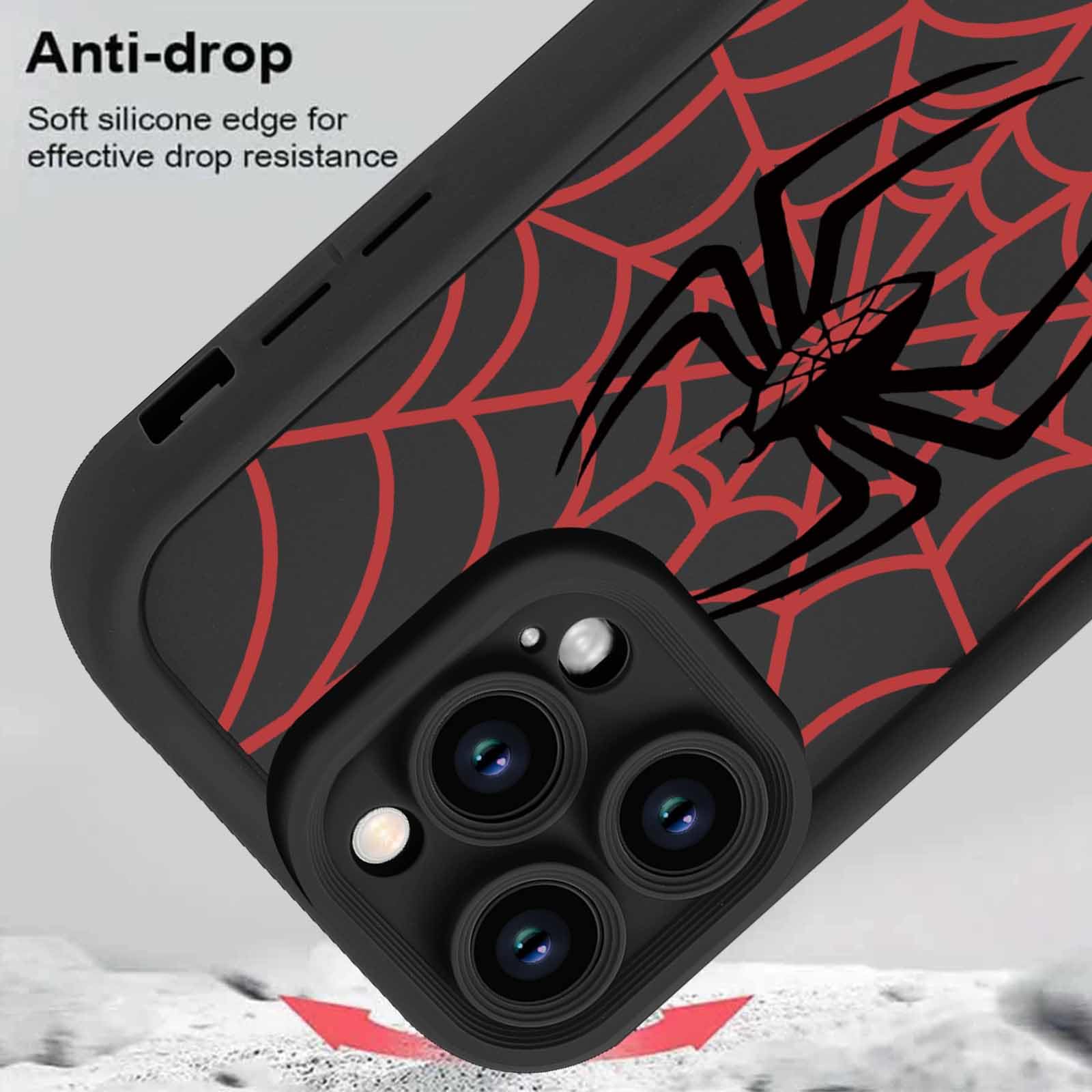 Amazon.com: Paquete de 2 fundas de teléfono con diseño de araña