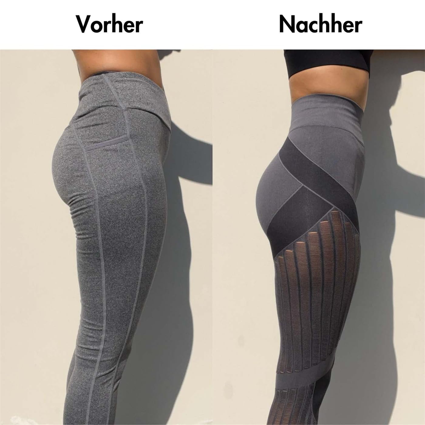 MEIION Leggings da donna a vita alta, pantaloni a compressione, per sport e palestra