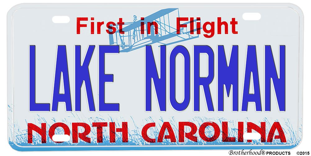 Brotherhood ProductsNorth Carolina Lake Norman Aluminum License Plate