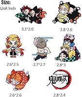 Vista 6 de Parches para planchar para ropa, 19 piezas de parches para planchar con estampado de anime, parches bordados para planchar para coser y coser