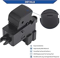 Vista 6 de Obaee Botón de control del interruptor de elevalunas eléctrico delantero y trasero lado del pasajero compatible con Nissan Frontier 2005-2017